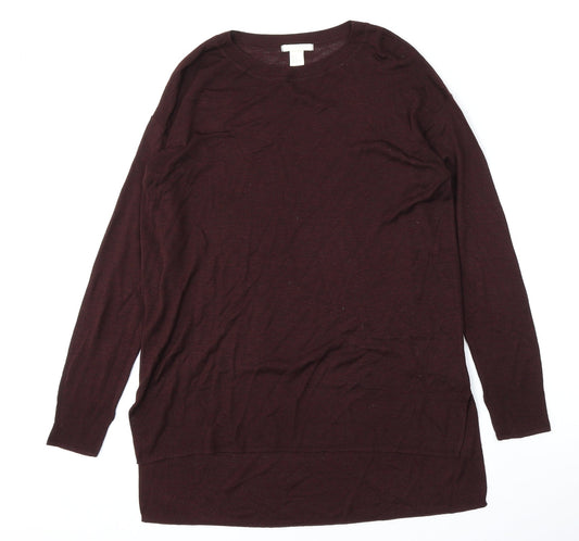 Womens UK Size S H&M Red Pullover Jumper