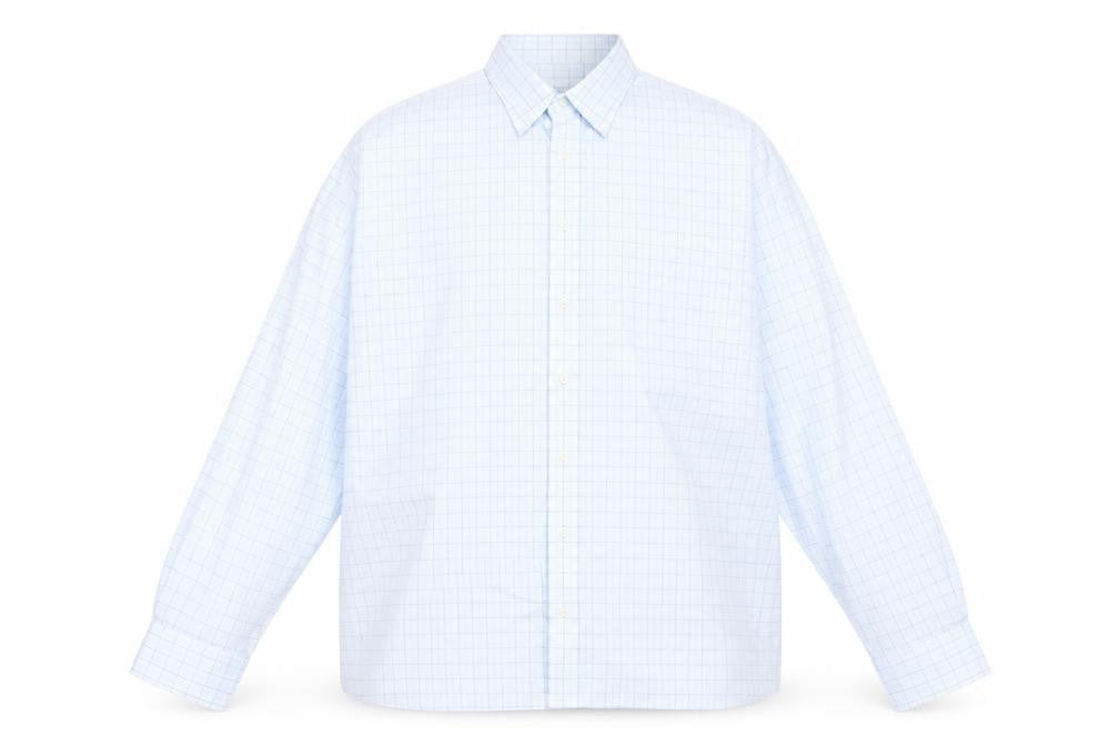 Mens UK Size 18 Debenhams Blue  Button-Up Long Sleeve Casual Shirt