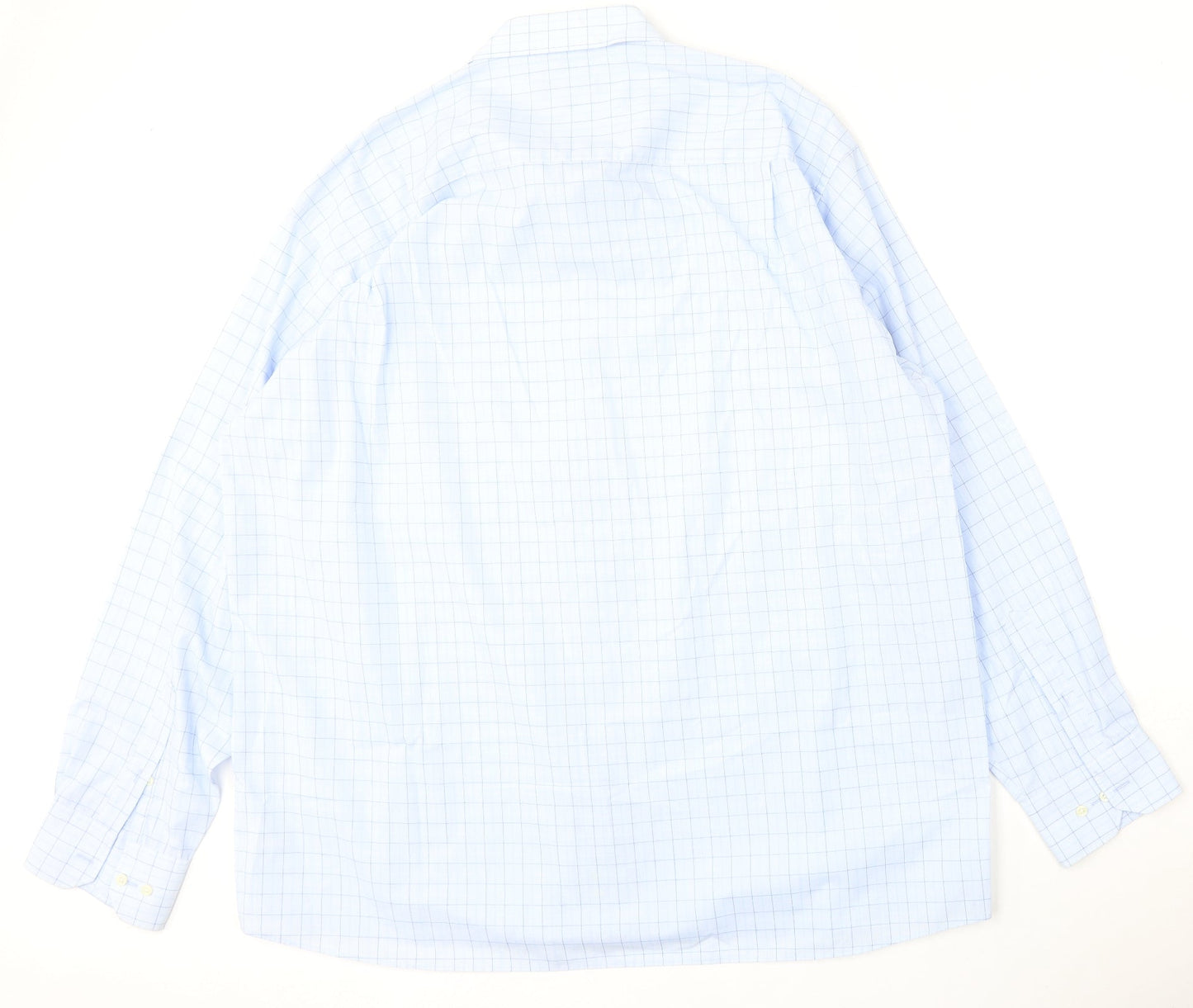 Mens UK Size 18 Debenhams Blue  Button-Up Long Sleeve Casual Shirt