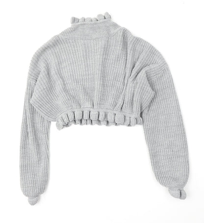 Womens UK Size M Preworn Grey Pullover Jumper