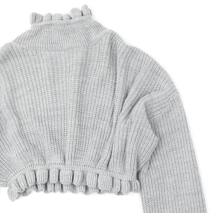 Womens UK Size M Preworn Grey Pullover Jumper