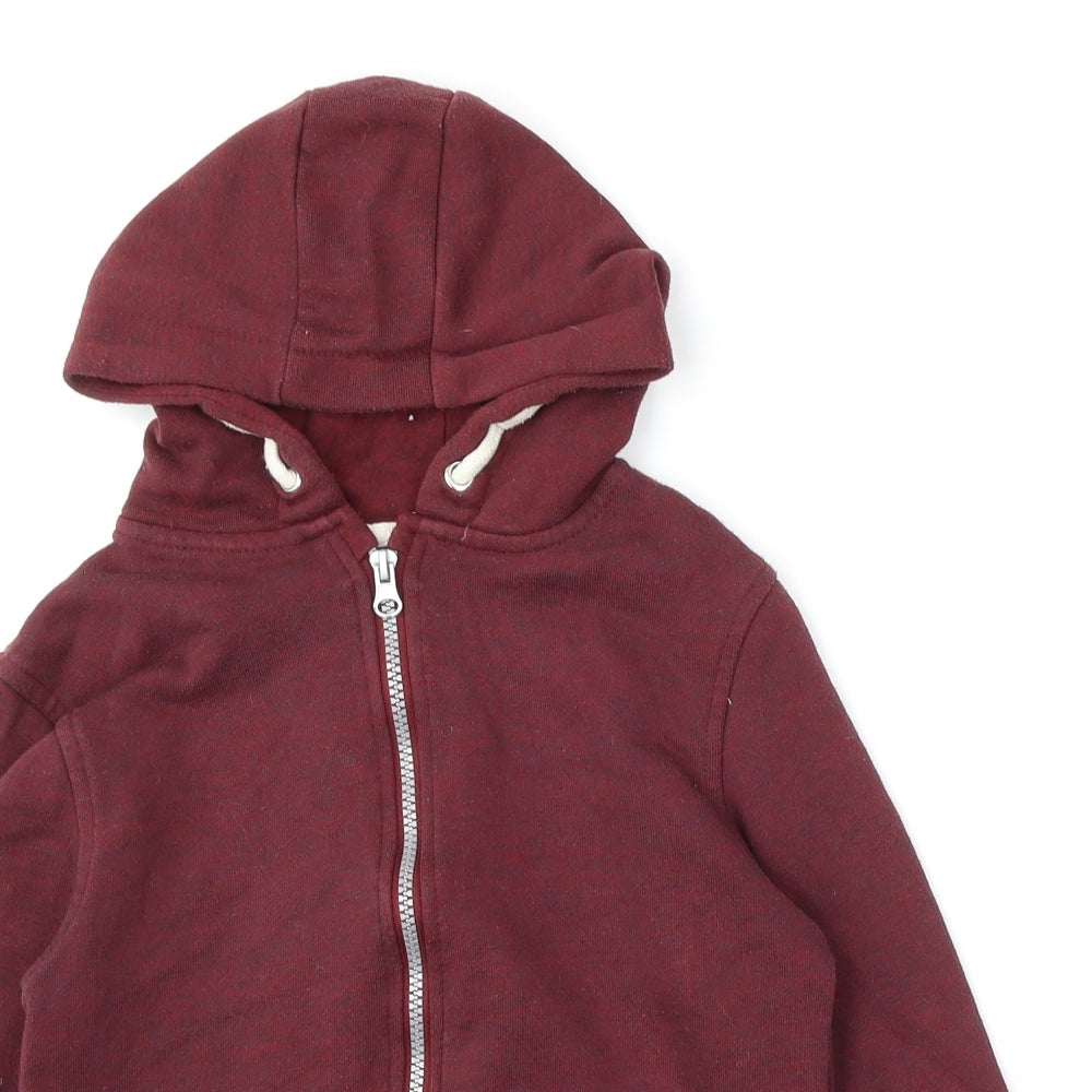 Rebel by Primark Boys Red  Polyester Full Zip Hoodie Size 8-9 Years  Zip