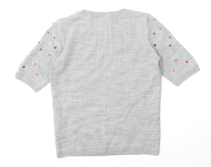 Womens UK Size 8 Marks and Spencer Grey Pullover Jumper