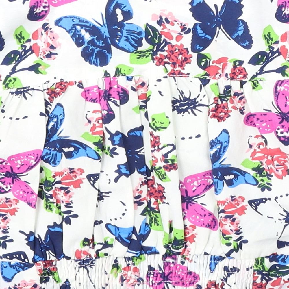 Chemisty Womens Multicoloured Floral Polyester Basic Blouse Size 10 V-Neck