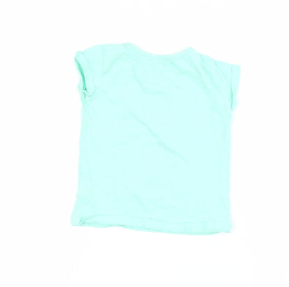 pep 7 co Baby Green  Cotton Basic Casual Size 18-24 Months Roll Neck  - bunny