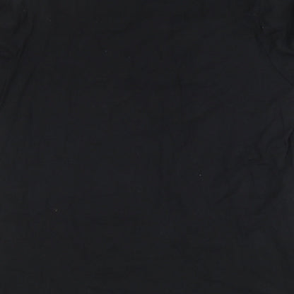 Preworn Mens Black  Cotton  T-Shirt Size XLT Round Neck  - ali