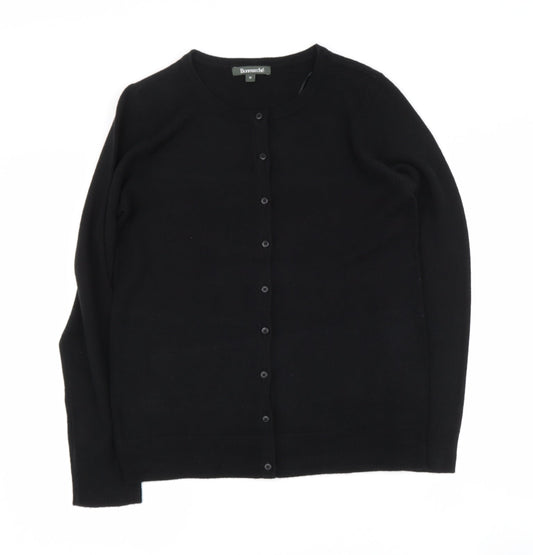 Womens UK Size 10 Bonmarché Black Cape Jumper