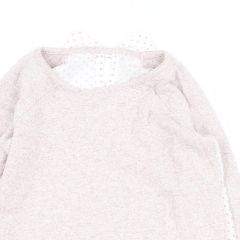 Dunnes Stores Girls Pink  Viscose Basic Casual Size 7 Years Round Neck