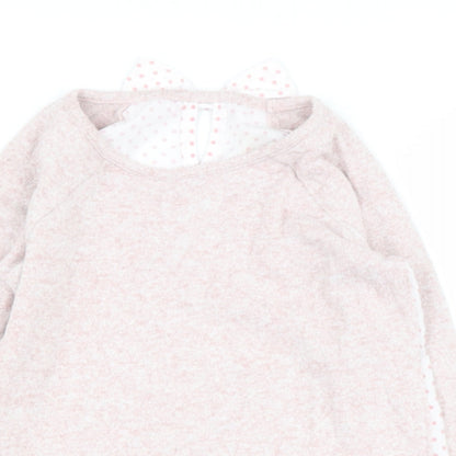 Dunnes Stores Girls Pink  Viscose Basic Casual Size 7 Years Round Neck