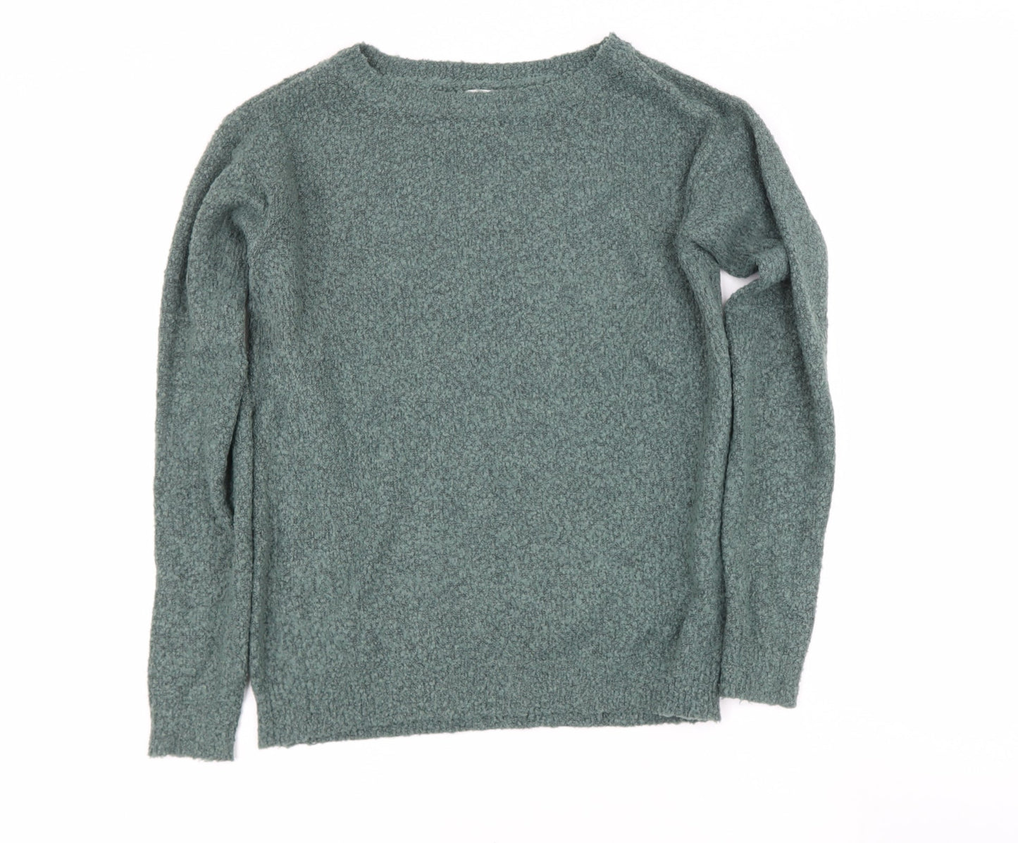 VERA MONDa Womens Green Round Neck  Acrylic Pullover Jumper Size S