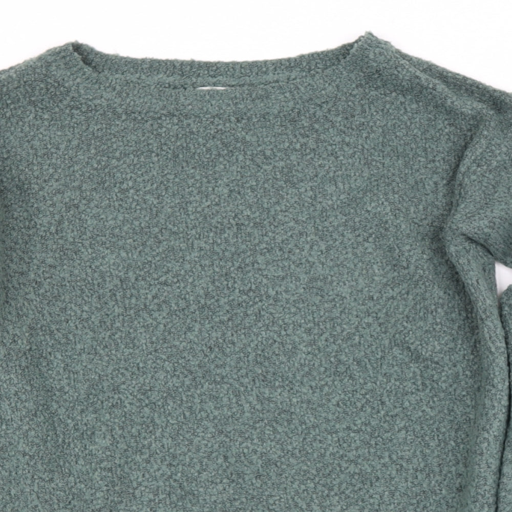 VERA MONDa Womens Green Round Neck  Acrylic Pullover Jumper Size S