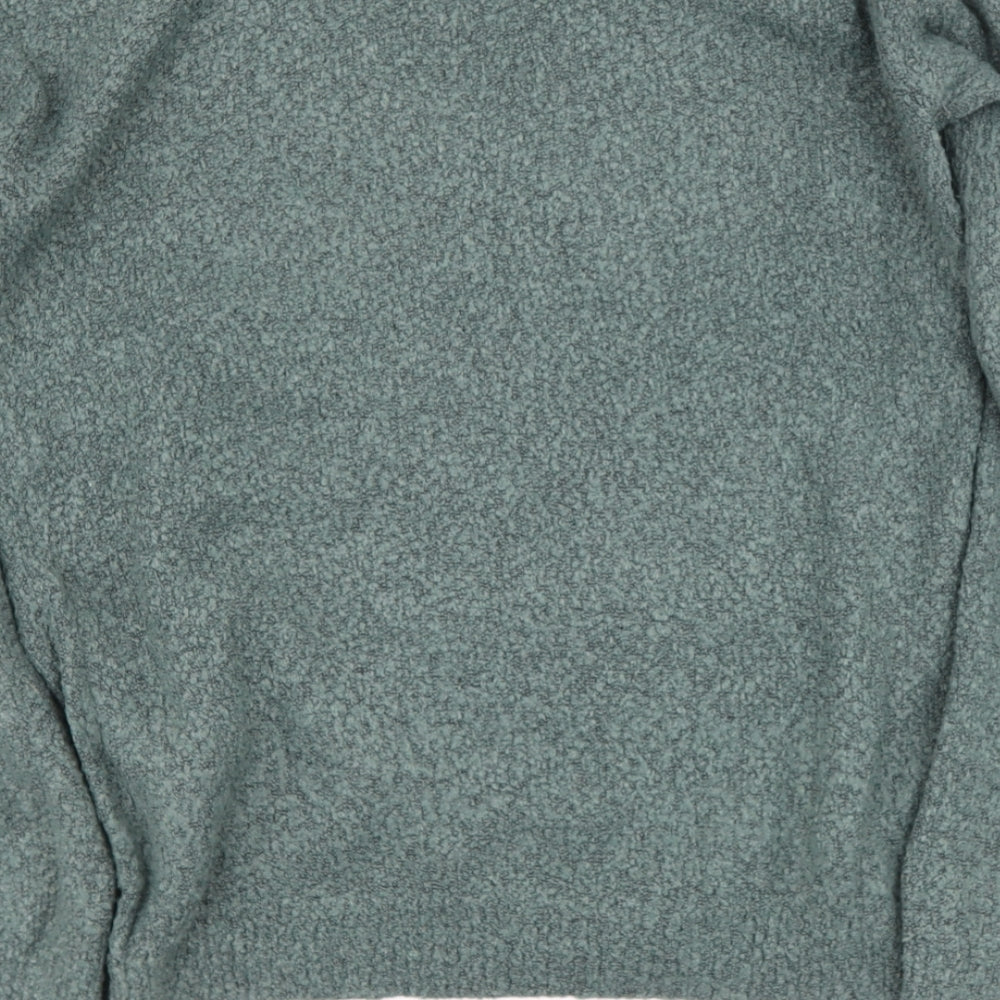 VERA MONDa Womens Green Round Neck  Acrylic Pullover Jumper Size S