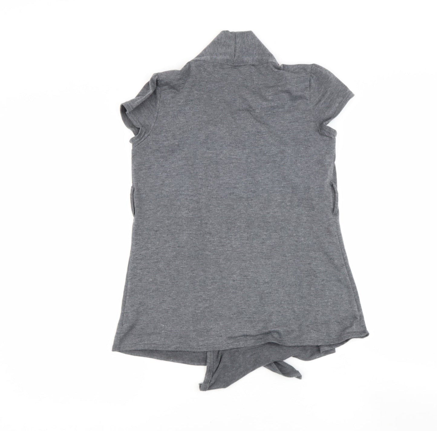 amy dyer Womens Grey V-Neck  Polyethylene Henley Jumper Size XL