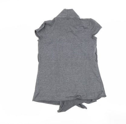 amy dyer Womens Grey V-Neck  Polyethylene Henley Jumper Size XL