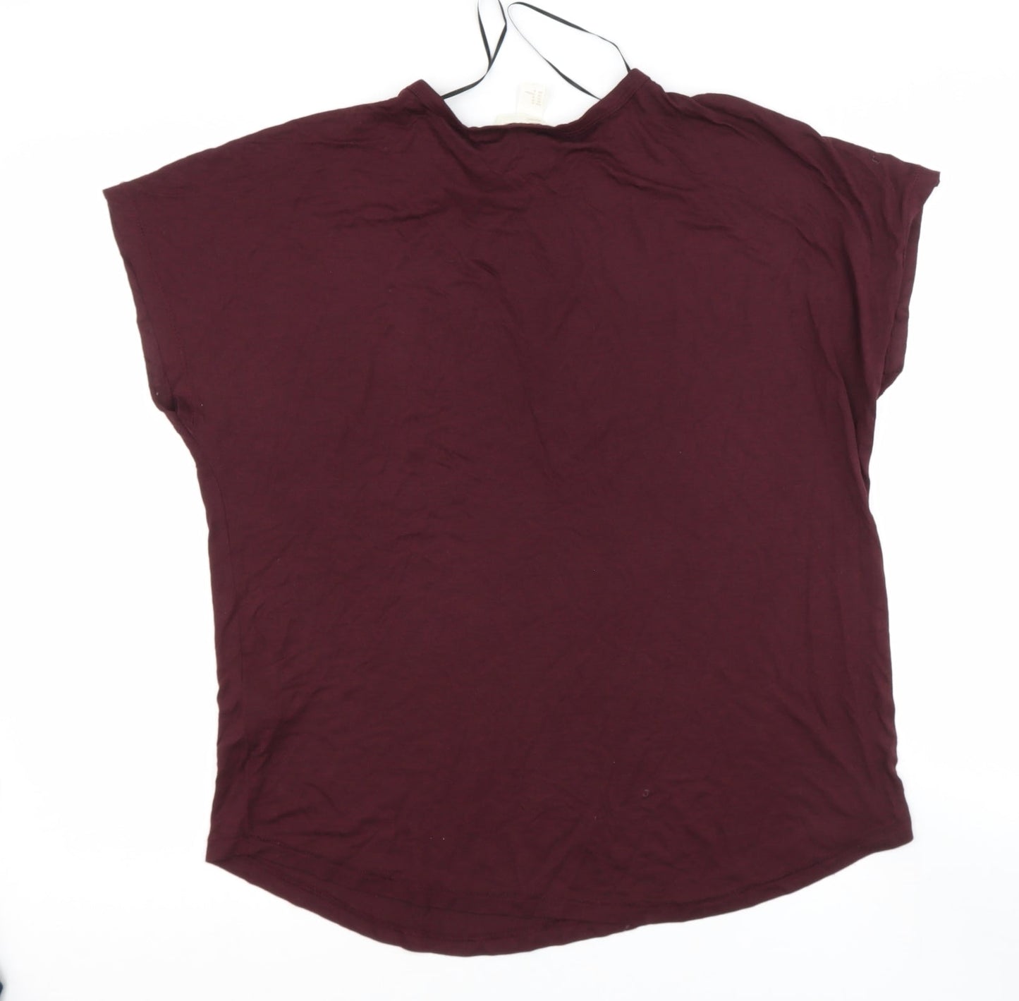 Basic Womens Purple  Viscose Basic Blouse Size M Roll Neck