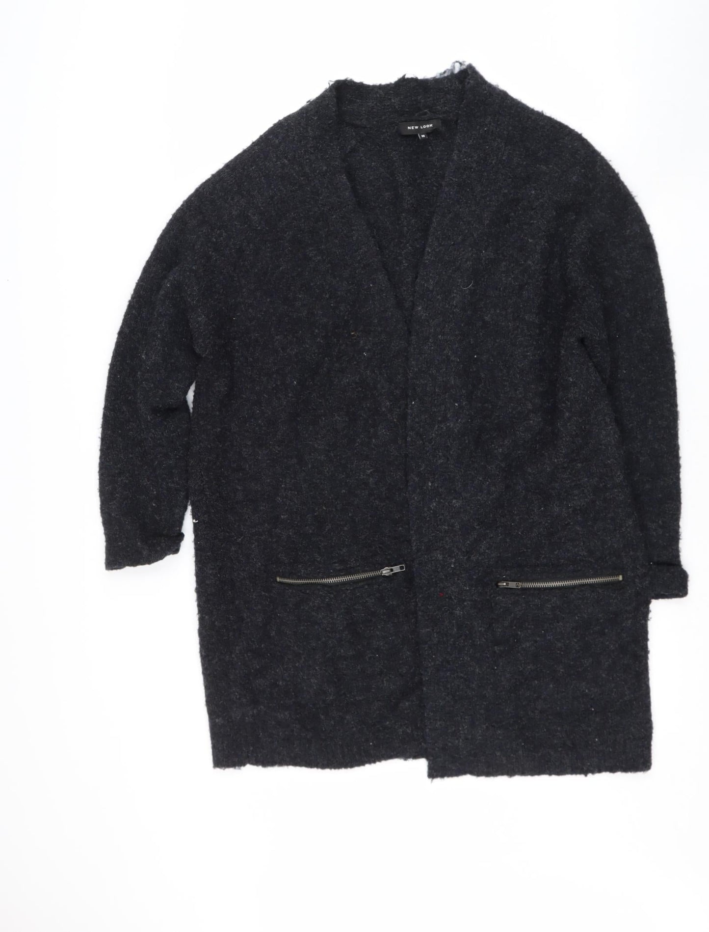 Womens UK Size M new look Grey Cardigan Jumper