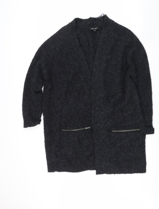 Womens UK Size M new look Grey Cardigan Jumper