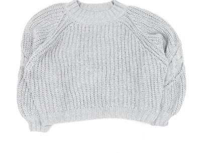Womens UK Size 10 Missguided Grey Pullover Jumper