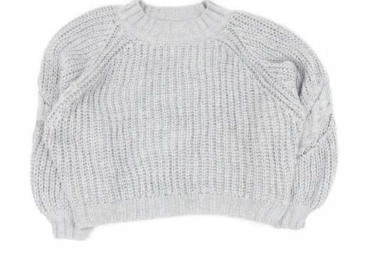 Womens UK Size 10 Missguided Grey Pullover Jumper