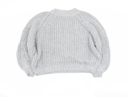 Womens UK Size 10 Missguided Grey Pullover Jumper