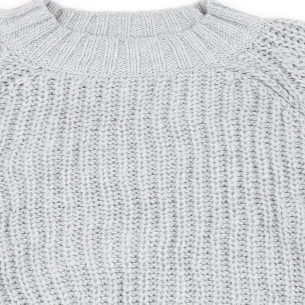 Womens UK Size 10 Missguided Grey Pullover Jumper