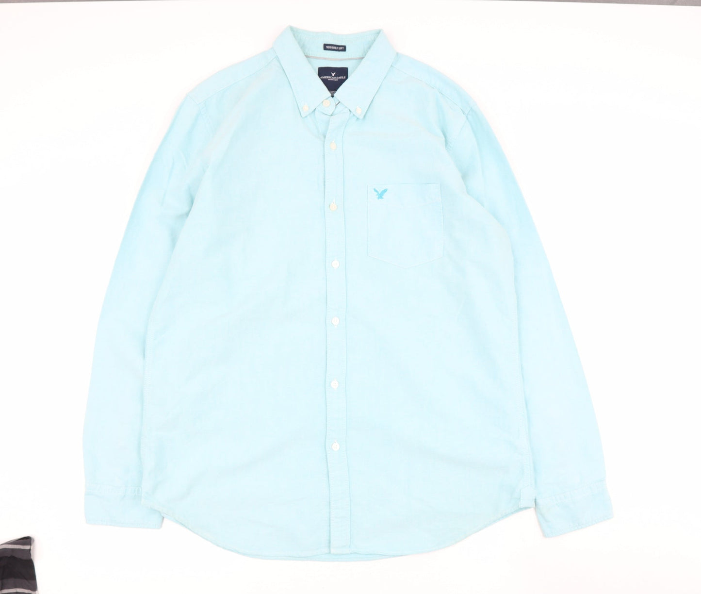American Eagle Outfitters Mens Blue  Cotton  Button-Up Size XL Collared