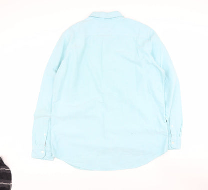 American Eagle Outfitters Mens Blue  Cotton  Button-Up Size XL Collared