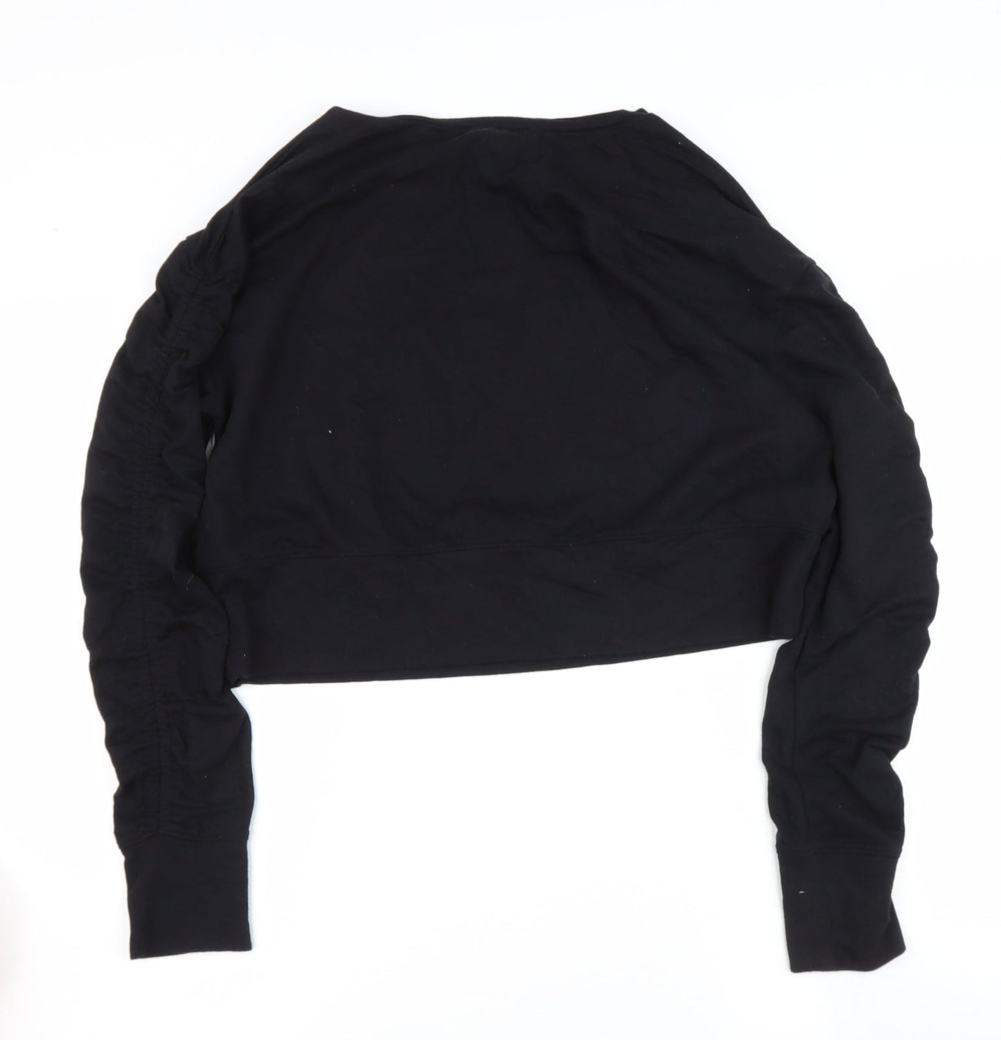 Flirtitude Womens Black Round Neck  Cotton Henley Jumper Size M