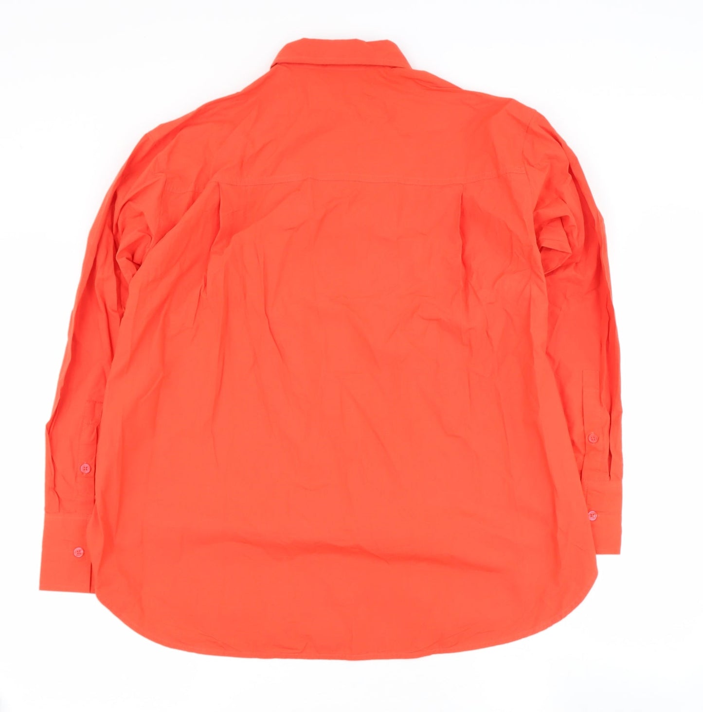 Womens UK Size S Dunnes Stores Orange Basic Button-Up