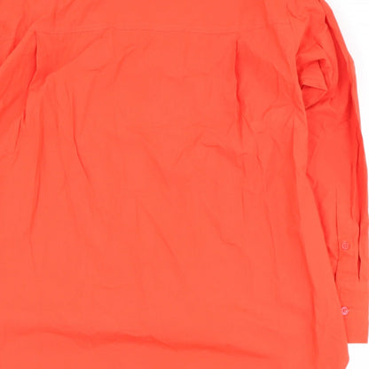 Womens UK Size S Dunnes Stores Orange Basic Button-Up