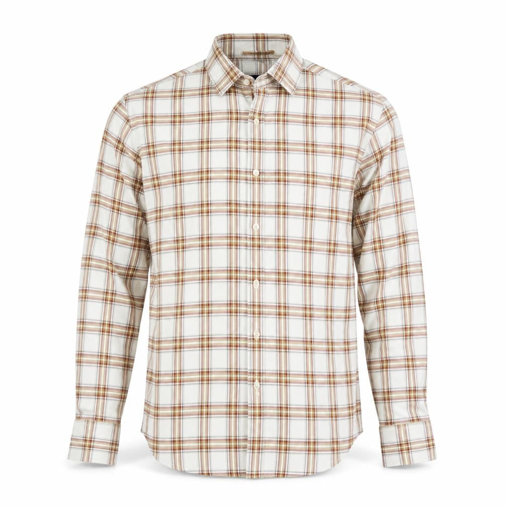 Mens UK Size M max Brown  Button-Up Long Sleeve Casual Shirt