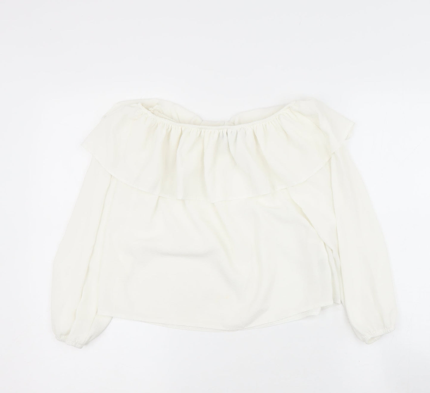 Womens UK Size 10 newlook Beige Basic Blouse