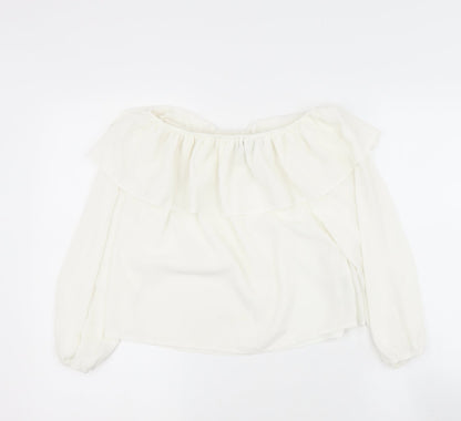 Womens UK Size 10 newlook Beige Basic Blouse