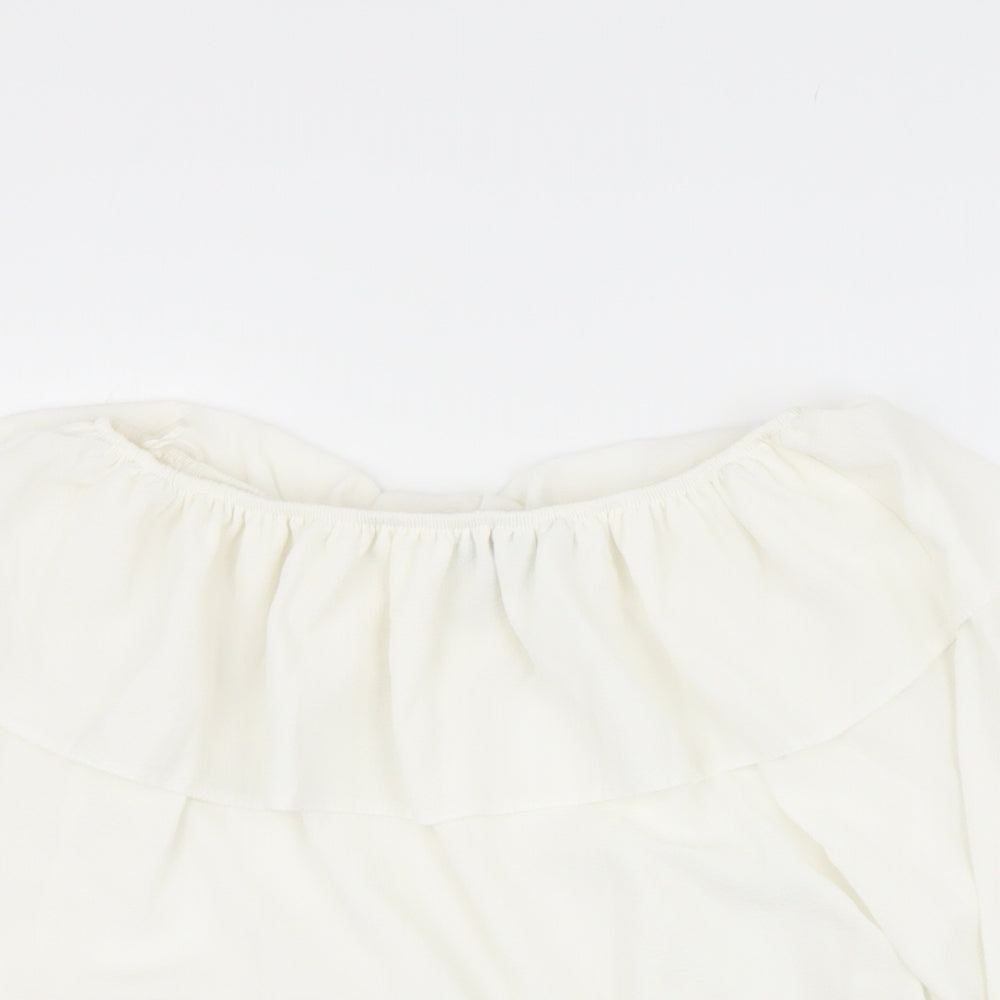 Womens UK Size 10 newlook Beige Basic Blouse
