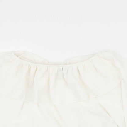 Womens UK Size 10 newlook Beige Basic Blouse