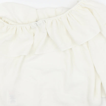 Womens UK Size 10 newlook Beige Basic Blouse