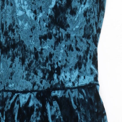 New Look Womens Blue  Polyester Wrap Dress  Size 10  Sweetheart  - `