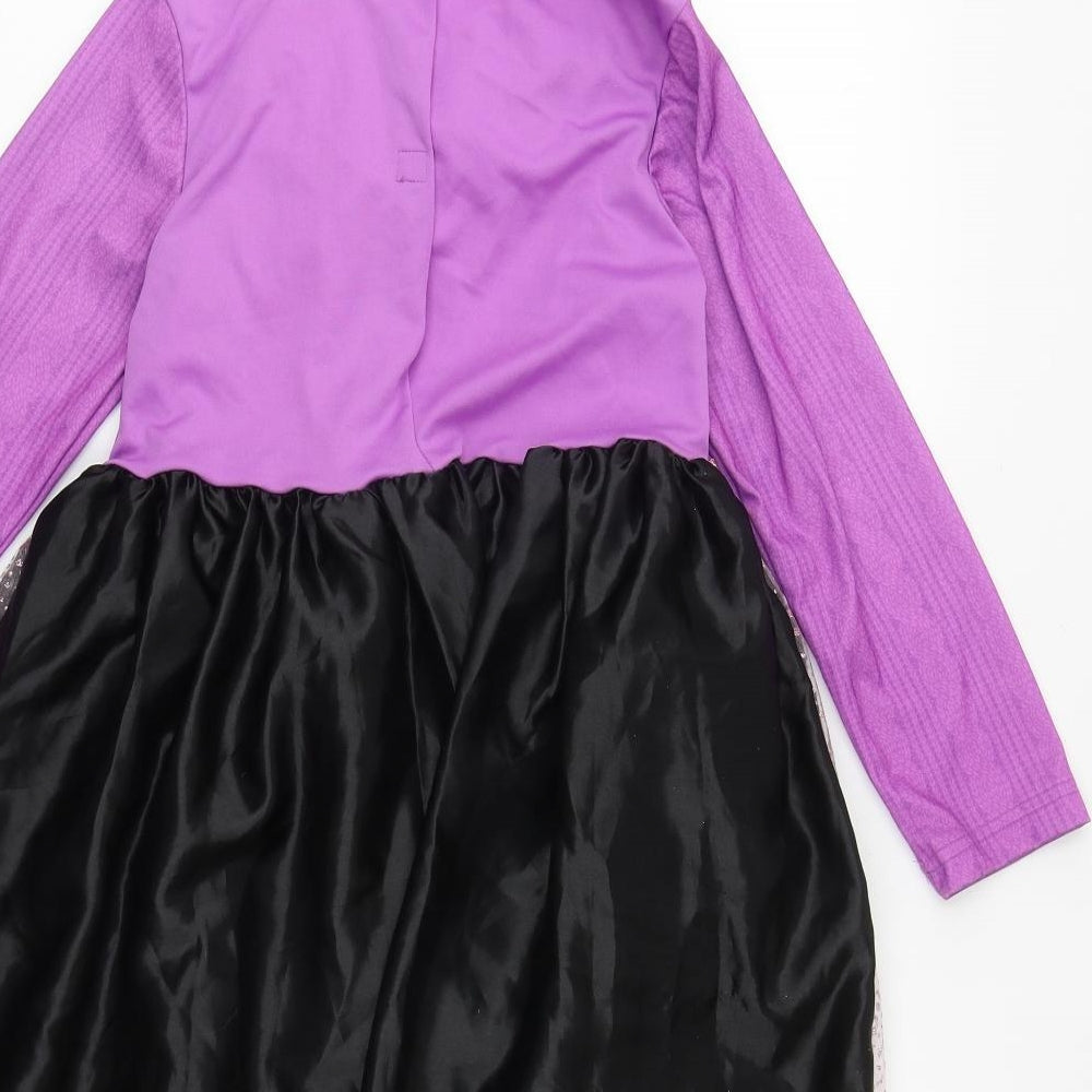 George Girls Multicoloured Geometric Polyester Fit & Flare  Size 7-8 Years  Round Neck  - David Williams Gangsta Granny Costume