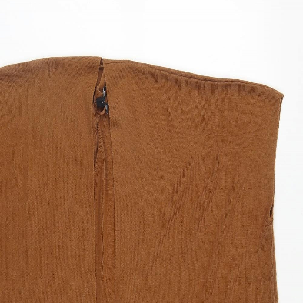 Womens UK Size S Atmosphere Brown Cape Jumper