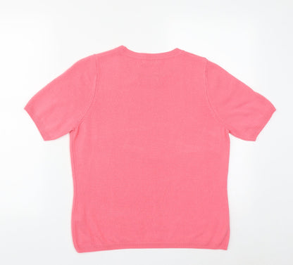 Womens UK Size 12 Marks and Spencer Pink Pullover Jumper