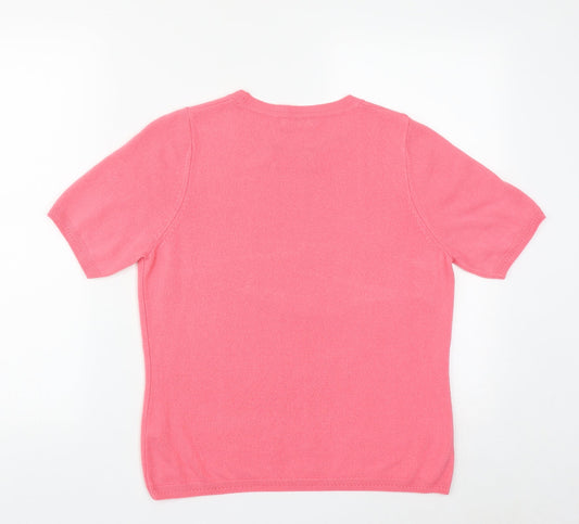 Womens UK Size 12 Marks and Spencer Pink Pullover Jumper