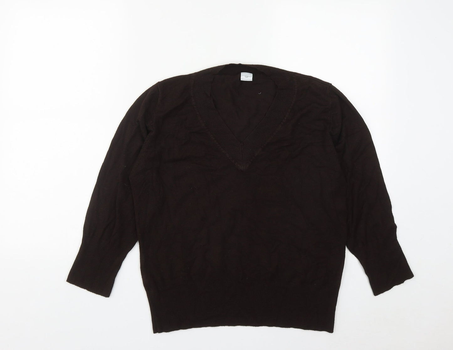 Womens UK Size M New Look Brown Pullover Jumper