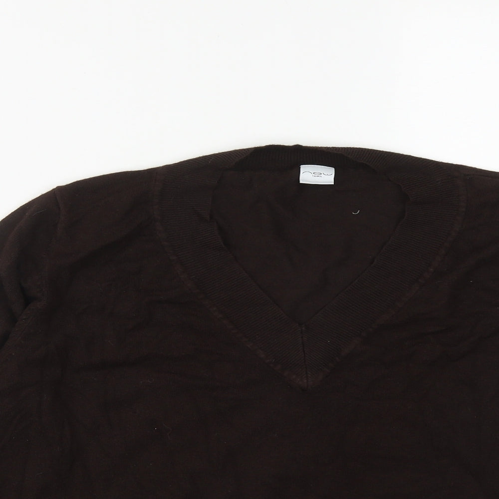 Womens UK Size M New Look Brown Pullover Jumper