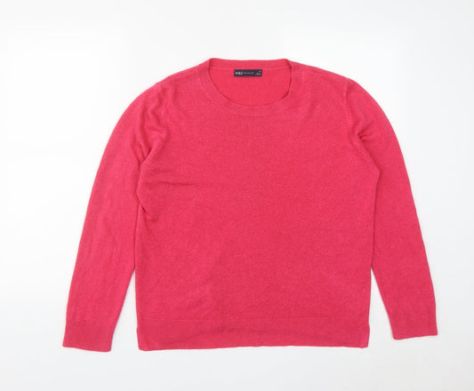 Womens UK Size 16 Marks and Spencer Pink Pullover Jumper