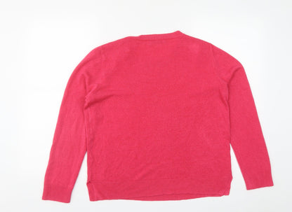 Womens UK Size 16 Marks and Spencer Pink Pullover Jumper