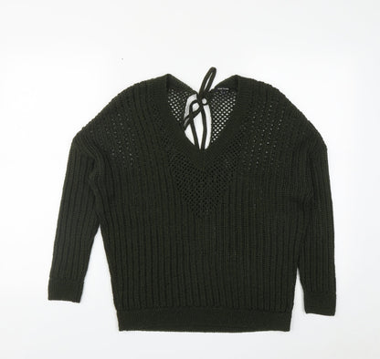 Womens UK Size 6 River Island Green Pullover Jumper