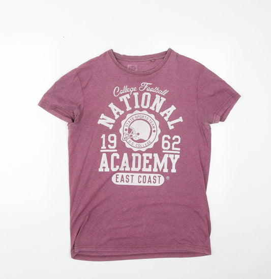 Preworn Mens Red  Polyester  T-Shirt Size M Round Neck