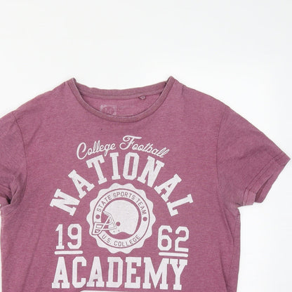 Preworn Mens Red  Polyester  T-Shirt Size M Round Neck