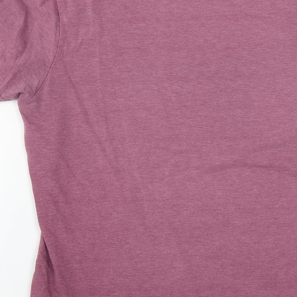 Preworn Mens Red  Polyester  T-Shirt Size M Round Neck