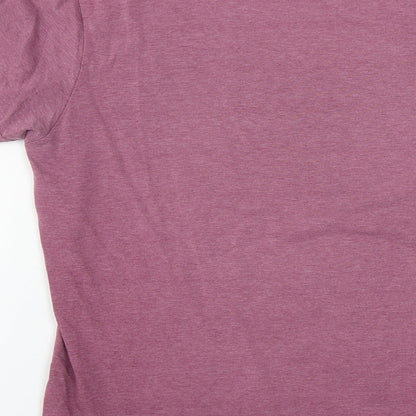 Preworn Mens Red  Polyester  T-Shirt Size M Round Neck